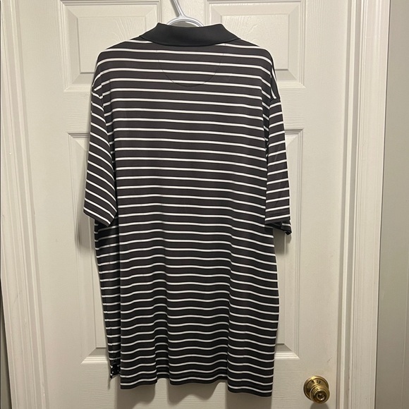Ping Men's Black and White Striped Polo - Picture 3 of 3